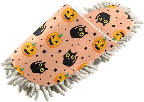 Burbuja Black Cats Mop Slippers for Wet and Dry Cleaning