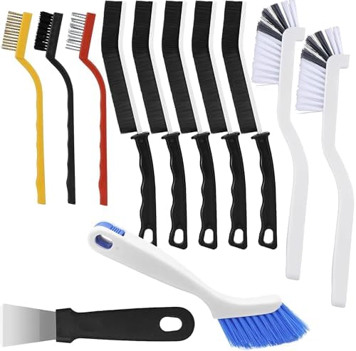 Lazzineer 12Pcs Cleaning Brush Set with Scraper 1