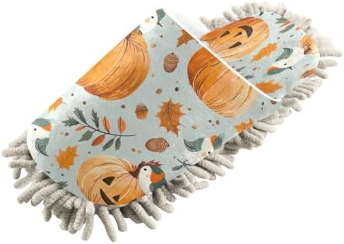 Zhirexin Thanksgiving Cleaning Slippers with Microfiber Mop Pads