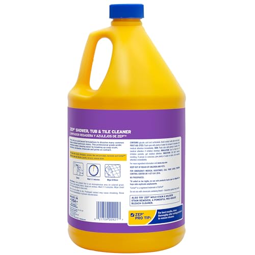 Zep Shower Tub Tile Cleaner 1 Gallon Case of 2 - No Scrub Pro Formula