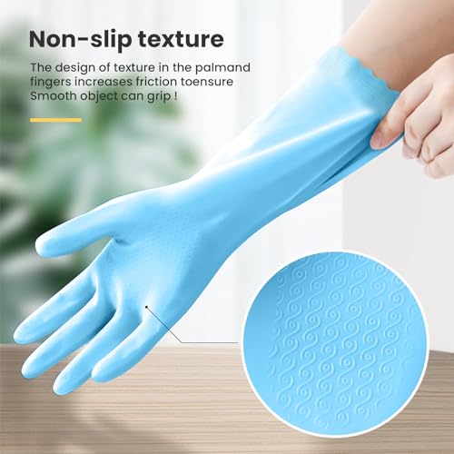 KAQ Reusable Rubber Gloves with Cotton Liner