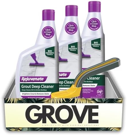 GROVE 3x Rejuvenate Wood Floor Restorer 32 oz Bundle with Brush 1
