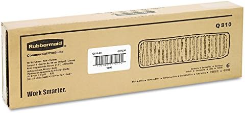 Rubbermaid Q810YEL Microfiber Scrubber Pad Yellow 18 6Carton