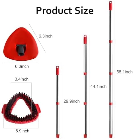 HiBaBy Spin Mop Head Base Scrub Brush Set with Handle