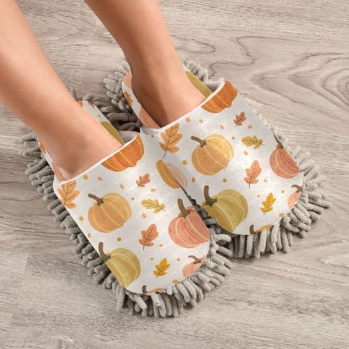 Zhirexin Thanksgiving Cartoon Pumpkin Cleaning Slippers
