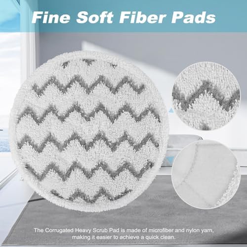 Sgizoku 3897A Steam Mop Pads 12Pack for Bissell SpinWave SmartSteam Scrubbing Mop