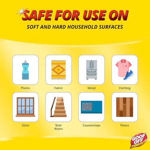 Goof Off Stain Remover for Plastics Fabric Clothing