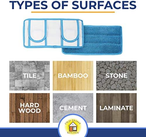 Old Home Kitchen Microfiber Reusable Mop Pad 6 Pack
