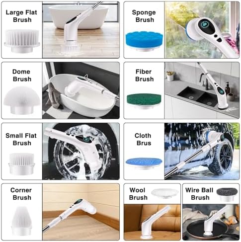 TiKenSo Electric Spin Scrubber with 3 Speeds and Voice Prompt