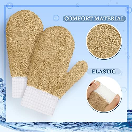BBTO 3 Pairs Microfiber Dusting Mitts No Scratch