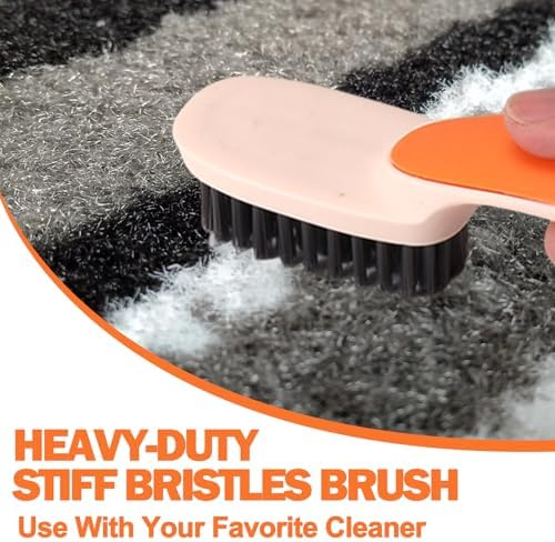XANGNIER 5Pcs Carpet Scrub Brush Kit - Stiff Bristle Crevice Leaning Cloth for Home Car Cleaning