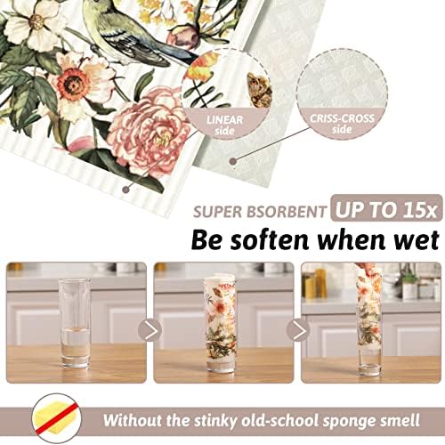 Cunhill 6 Pcs Swedish Flower Dish Cloth Set
