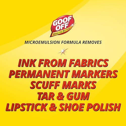 Goof Off Stain Remover for Plastics Fabric Clothing