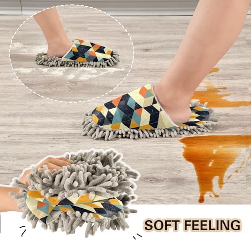 Zhirexin Colorful Lattice Kitchen Cleaning Slippers 1