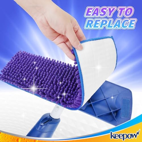 KEEPOW Microfiber Mop Pad 18 Inch 44 Pack