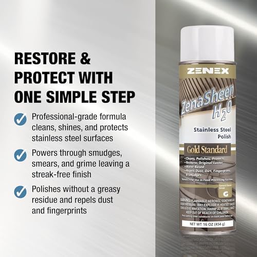 Zenex ZenaSheen H20 Polish - 16 oz 2 Pack Water-Based Metal Cleaner