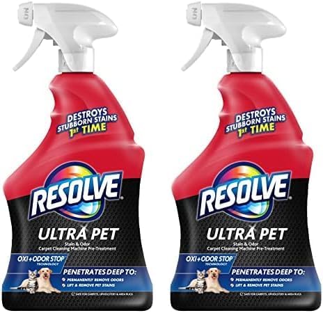 Resolve Ultra Pet Odor and Stain Remover Spray 32oz Pack of 2 1