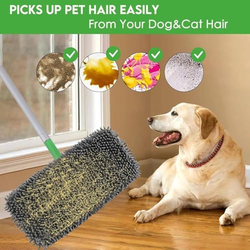 8Pcs Reusable Microfiber Mop Pads - Dry Wet Cleaning