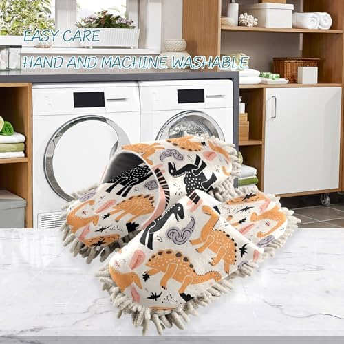 Bulletgxll Colorful Dinosaurs Cleaning Slippers