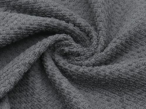 PPAXL Cotton Dish Towels 8pc Set 12x12 Inches Grey Multi