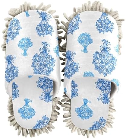 Burbuja Mop Slippers with Microfiber Sole for Home Cleaning 1