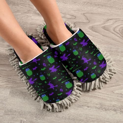 Burbuja Halloween Witches Cleaning Slippers for Women Men