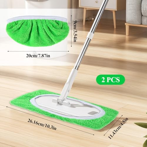 2 Pack Reusable Swiffer Mop Pads - Washable Durable