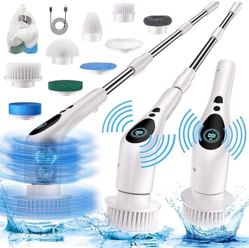 TiKenSo Electric Spin Scrubber with 3 Speeds and Voice Prompt