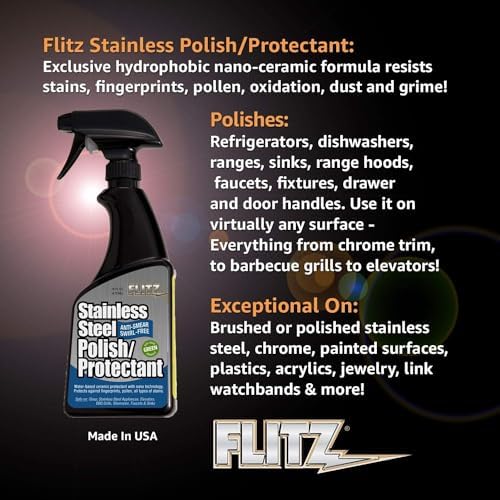 Flitz Stainless Steel Polish Protectant - 16oz USA Made