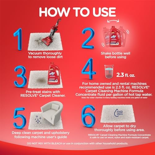 Resolve Steam Carpet Cleaner Solution Shampoo 60 fl oz 2X Concentrate