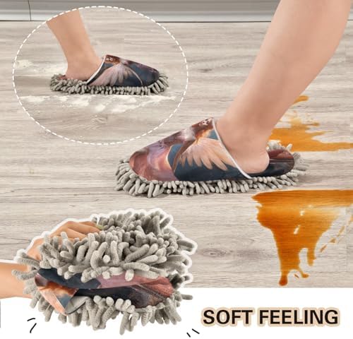Zhirexin Microfiber Mop Slippers for Men Women
