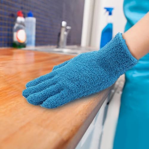 Grevosea 2 Pairs Microfiber Cleaning Gloves