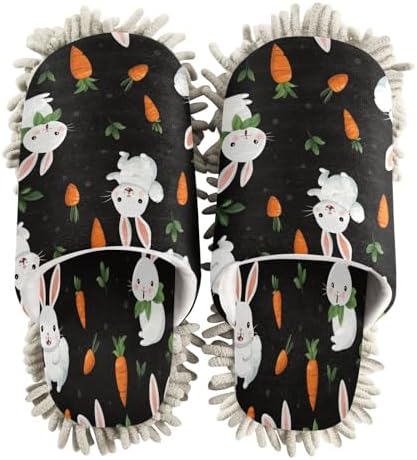 Bulletgxll Cartoon White Rabbit Mopping Slippers
