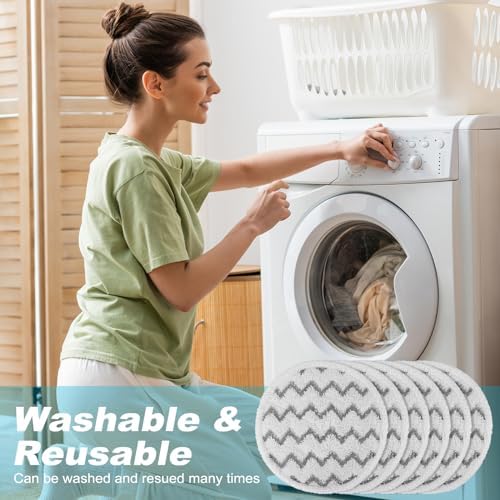 Sgizoku 3897A Steam Mop Pads 12Pack for Bissell SpinWave SmartSteam Scrubbing Mop