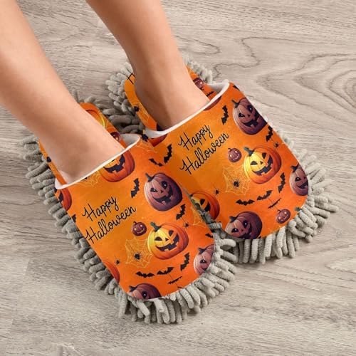 Burbuja Halloween Pumpkin Mop Slippers for Women Men