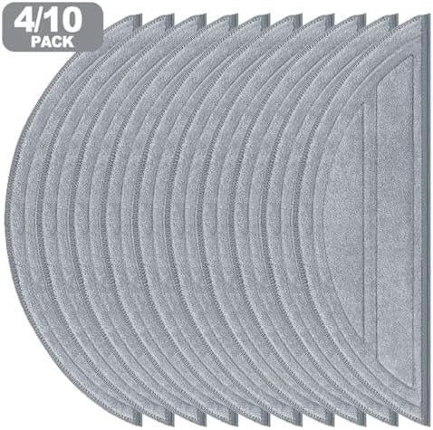 4 Pack Microfiber Mop Cloths for Roborock Q10 Models 1