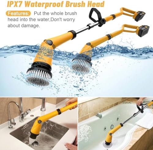 Qimedo 1500 RPM Electric Spin Scrubber with 2 Batteries Q2 Pro 1