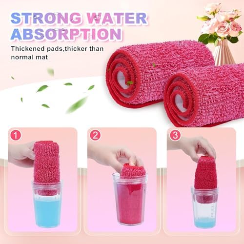 iKEEPOW 165 Microfiber Mop Pads 8 Pack Reusable Wet Dry