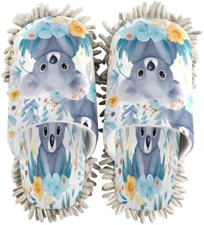 Bulletgxll Mop Slippers with Microfiber Pads - L
