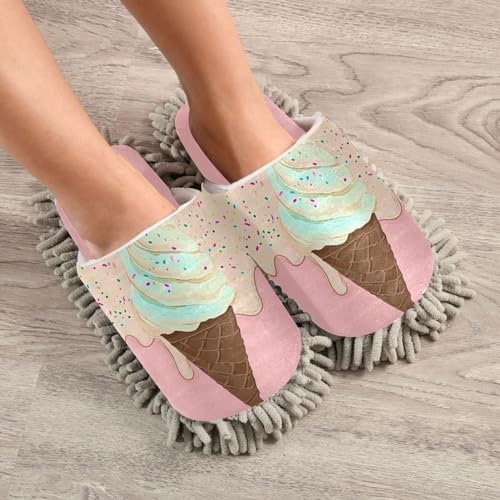 Zhirexin Soft Microfiber Mop Slippers for Home Cleaning
