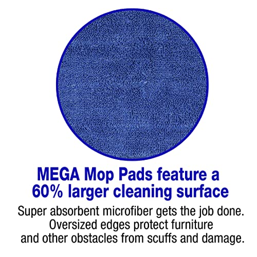 CleanAide All Purpose Super Absorbent Microfiber Mop Pads 6-Pack Green