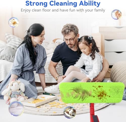 165 Inch Microfiber Mop Pads - 10 Pack Reusable Washable Replacement