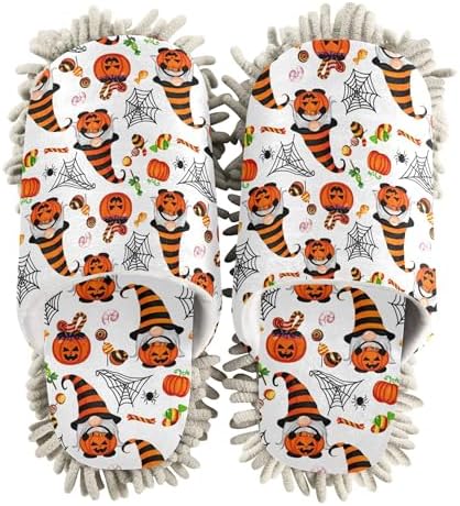 Burbuja Halloween Gnomes Mop Slippers for Home Cleaning