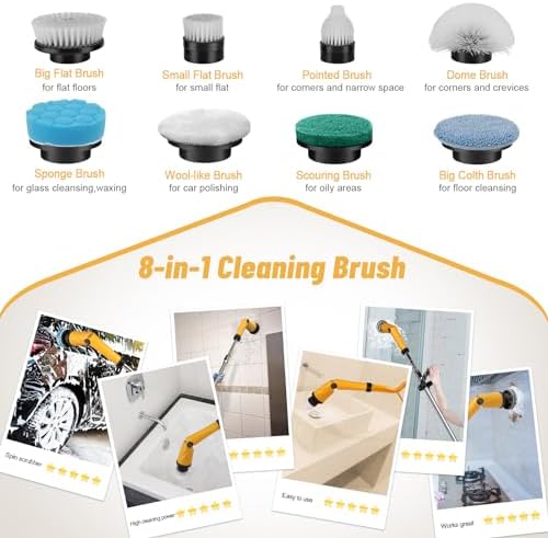 Qimedo 1500 RPM Electric Spin Scrubber with 2 Batteries Q2 Pro 1
