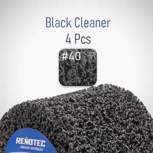 RENOTEC 4 Inch Black Cleaner 4 Pcs Pack