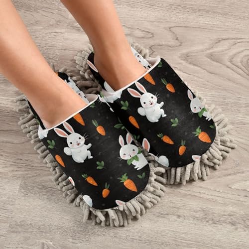 Bulletgxll Cartoon White Rabbit Mopping Slippers