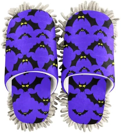 Burbuja Cartoon Bats Mop Slippers for Home Cleaning