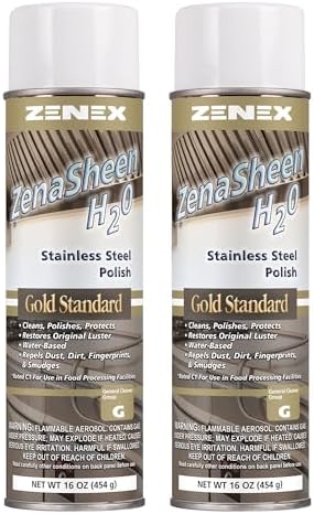 Zenex ZenaSheen H20 Polish - 16 oz 2 Pack Water-Based Metal Cleaner