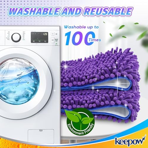 KEEPOW Microfiber Mop Pad 18 Inch 44 Pack