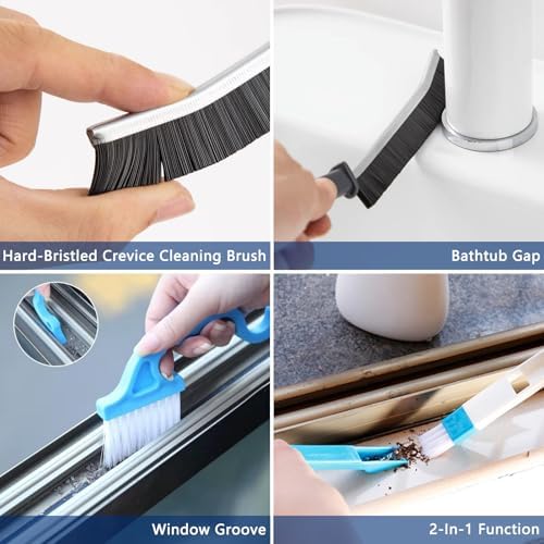 14Pcs Crevice Cleaning Brush Set for Kitchen and Bathroom Use